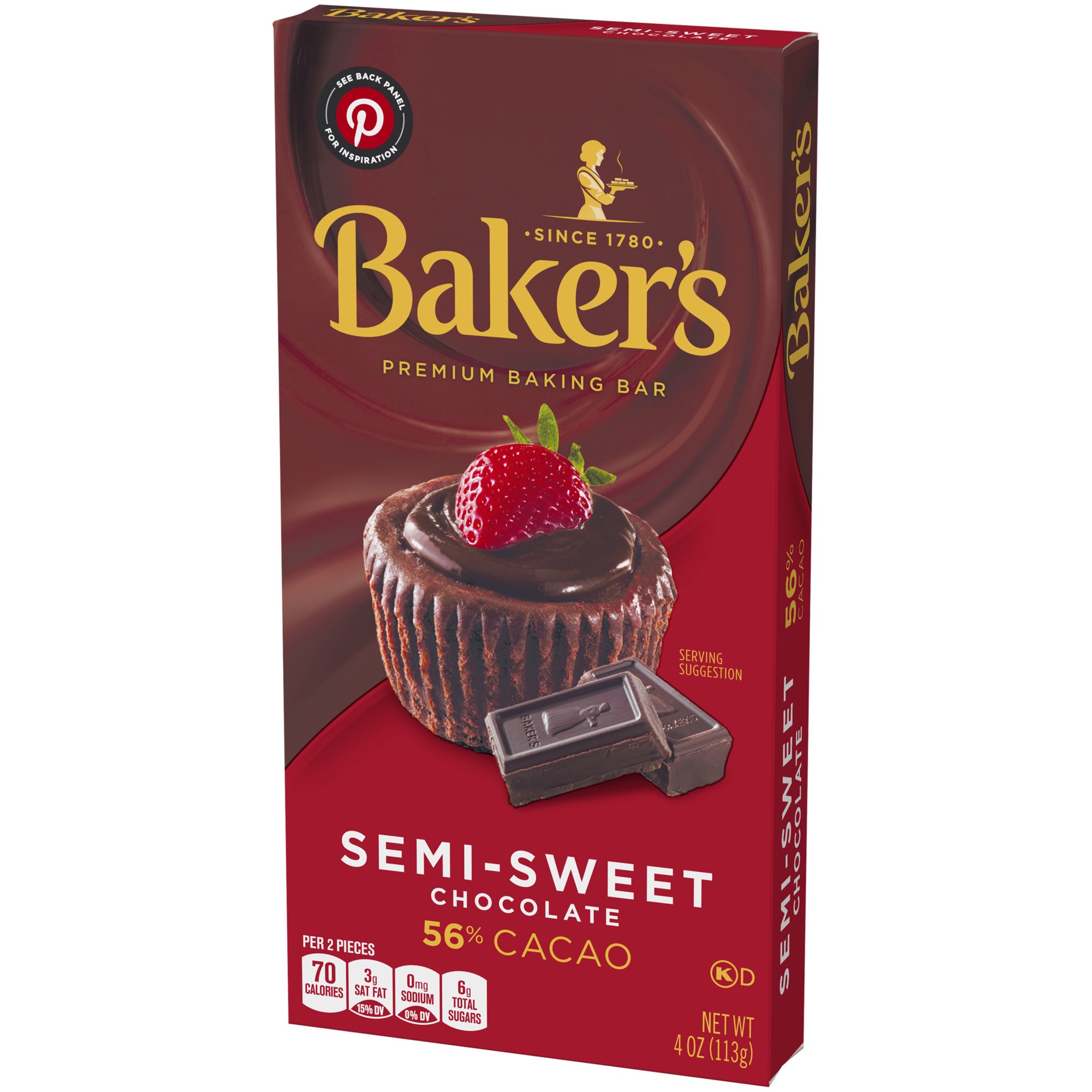 slide 4 of 5, Baker's Semi-sweet Chocolate Baking Bar, 4 oz