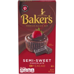 Baker's Semi-Sweet Chocolate Premium Baking Bar with 56% Cacao
