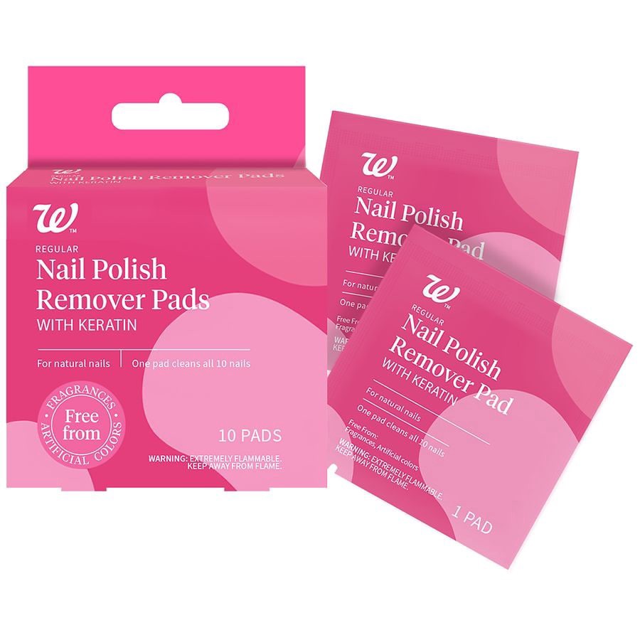 slide 2 of 4, Walgreens Nail Polish Remover Pads Fragrance Free, 10 ct