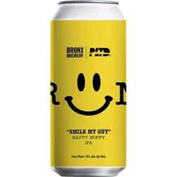 Bronx Brewing Smile My Guy IPA 16 oz 4 pk Cans