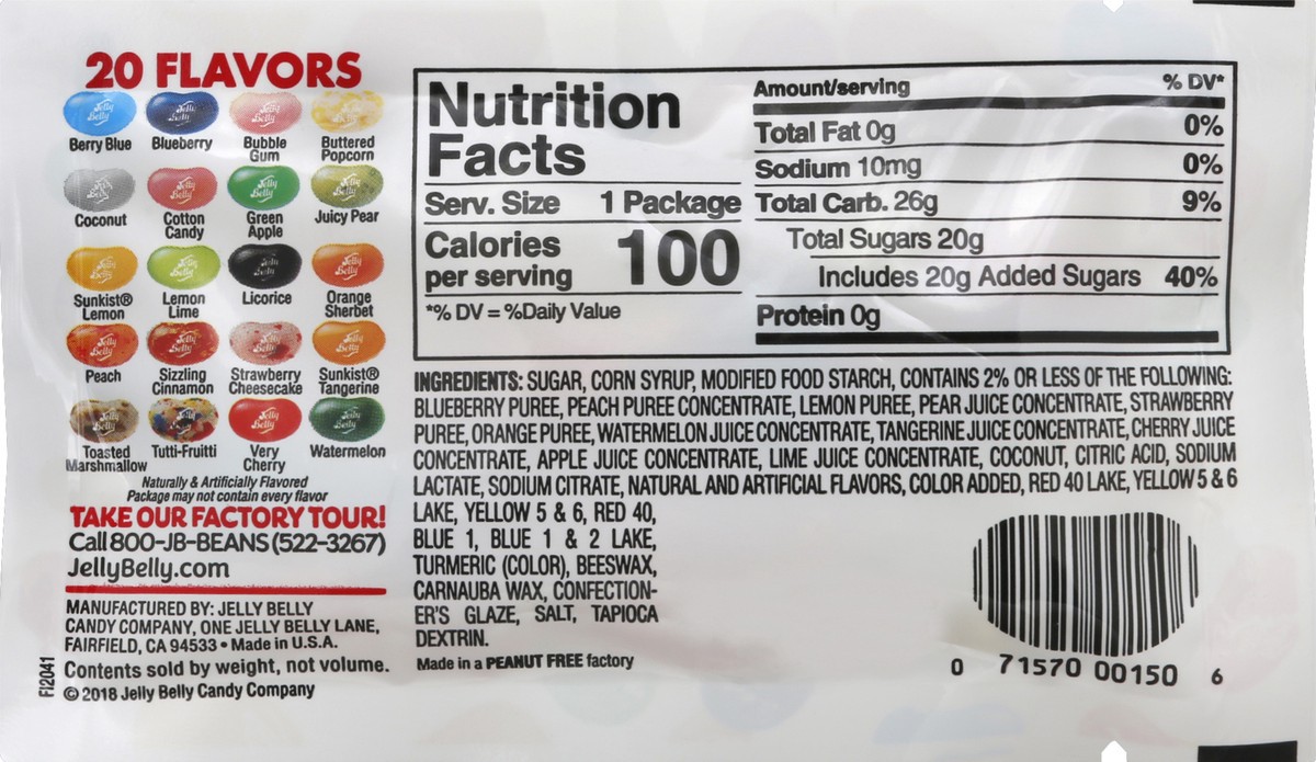 slide 6 of 8, Jelly Belly 20 Flavor Assorted Jelly Beans, 1 oz Bag, 1 oz