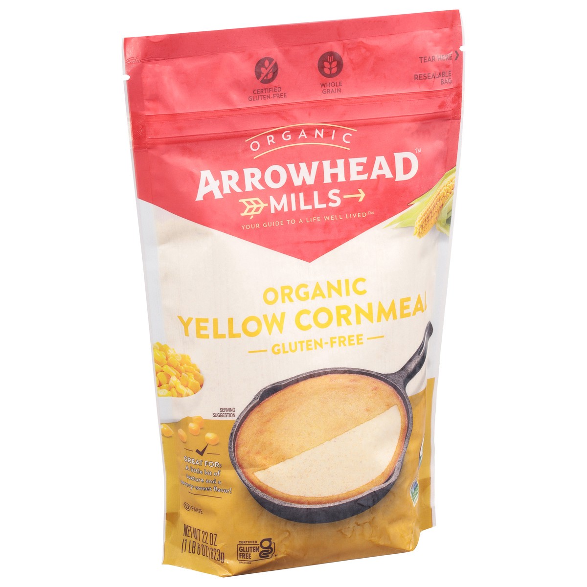 slide 2 of 11, Arrowhead Mills Organic Gluten Free Yellow Cornmeal, 22 oz