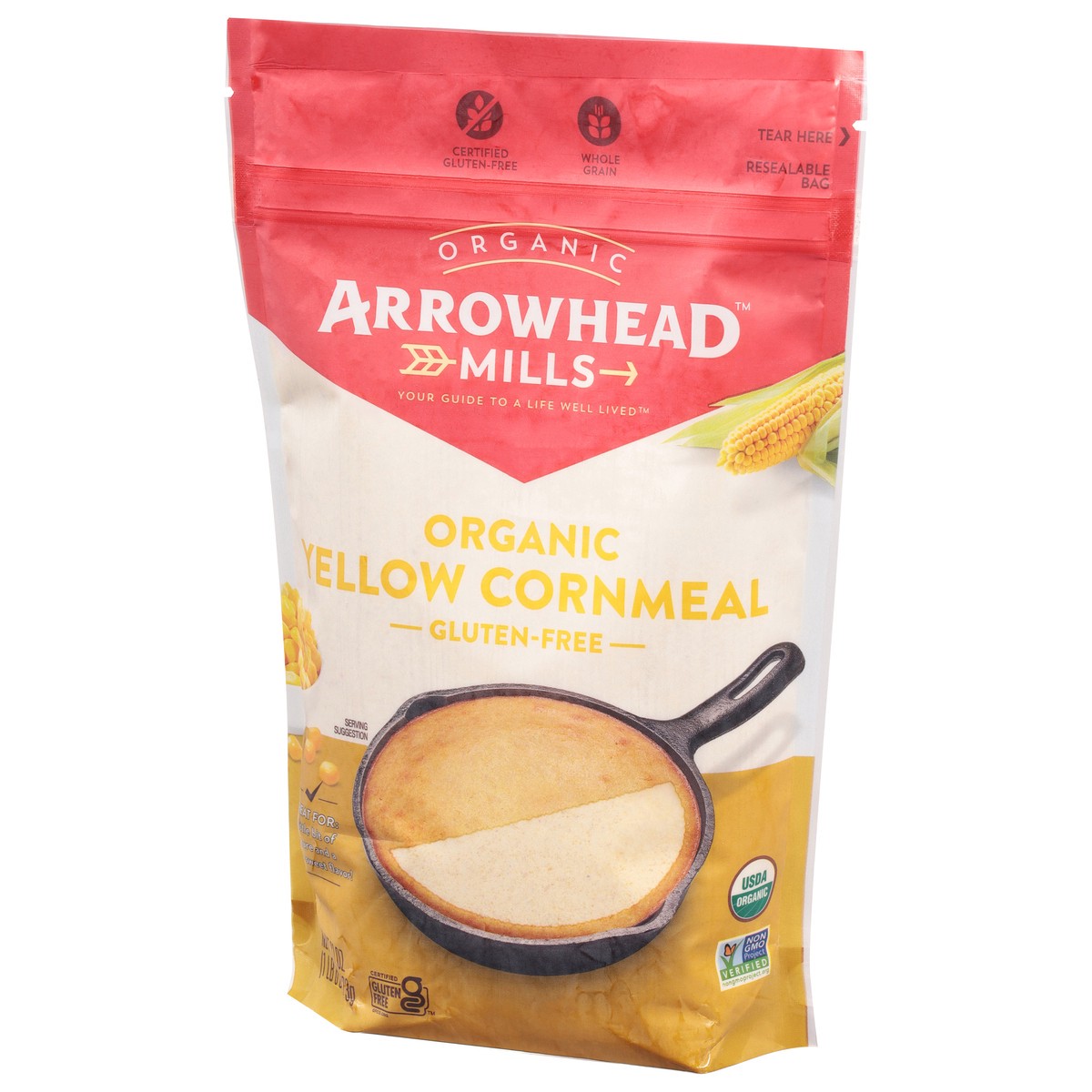 slide 3 of 11, Arrowhead Mills Organic Gluten Free Yellow Cornmeal, 22 oz