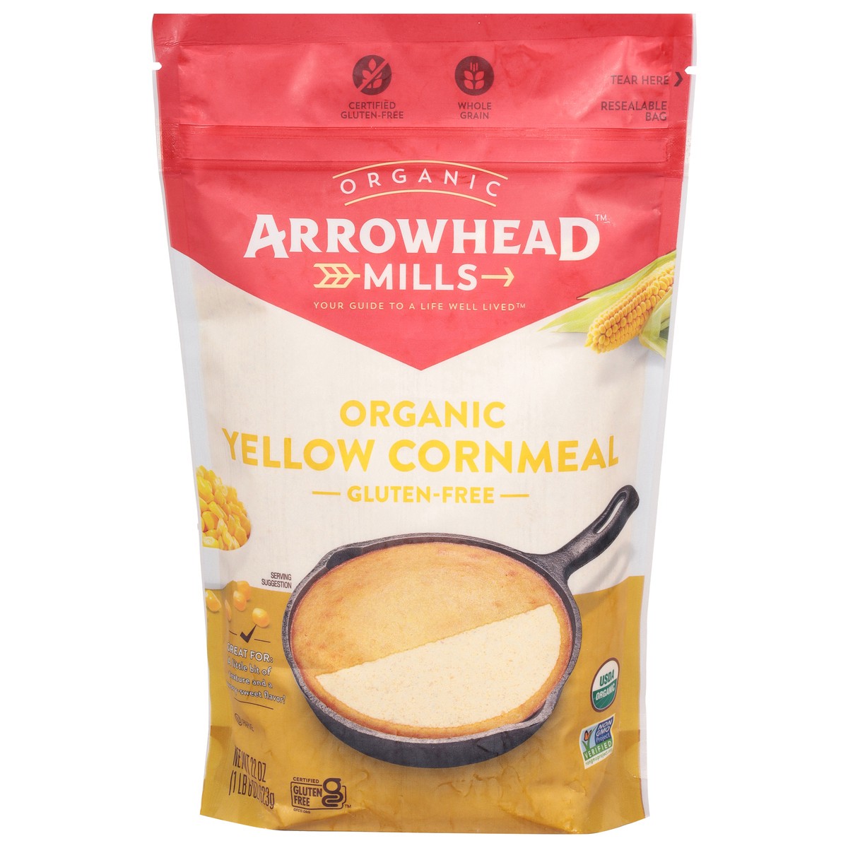 slide 11 of 11, Arrowhead Mills Organic Gluten Free Yellow Cornmeal, 22 oz