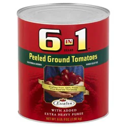 Escalon 6 in 1 Peeled Ground Tomato in Extra Heavy Puree, 6 ct