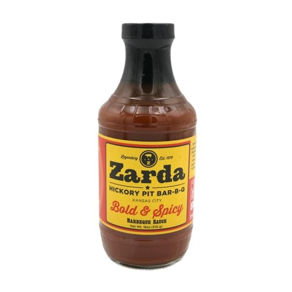 slide 1 of 1, Zarda Bold & Spicy Bbq Sauce, 18 oz