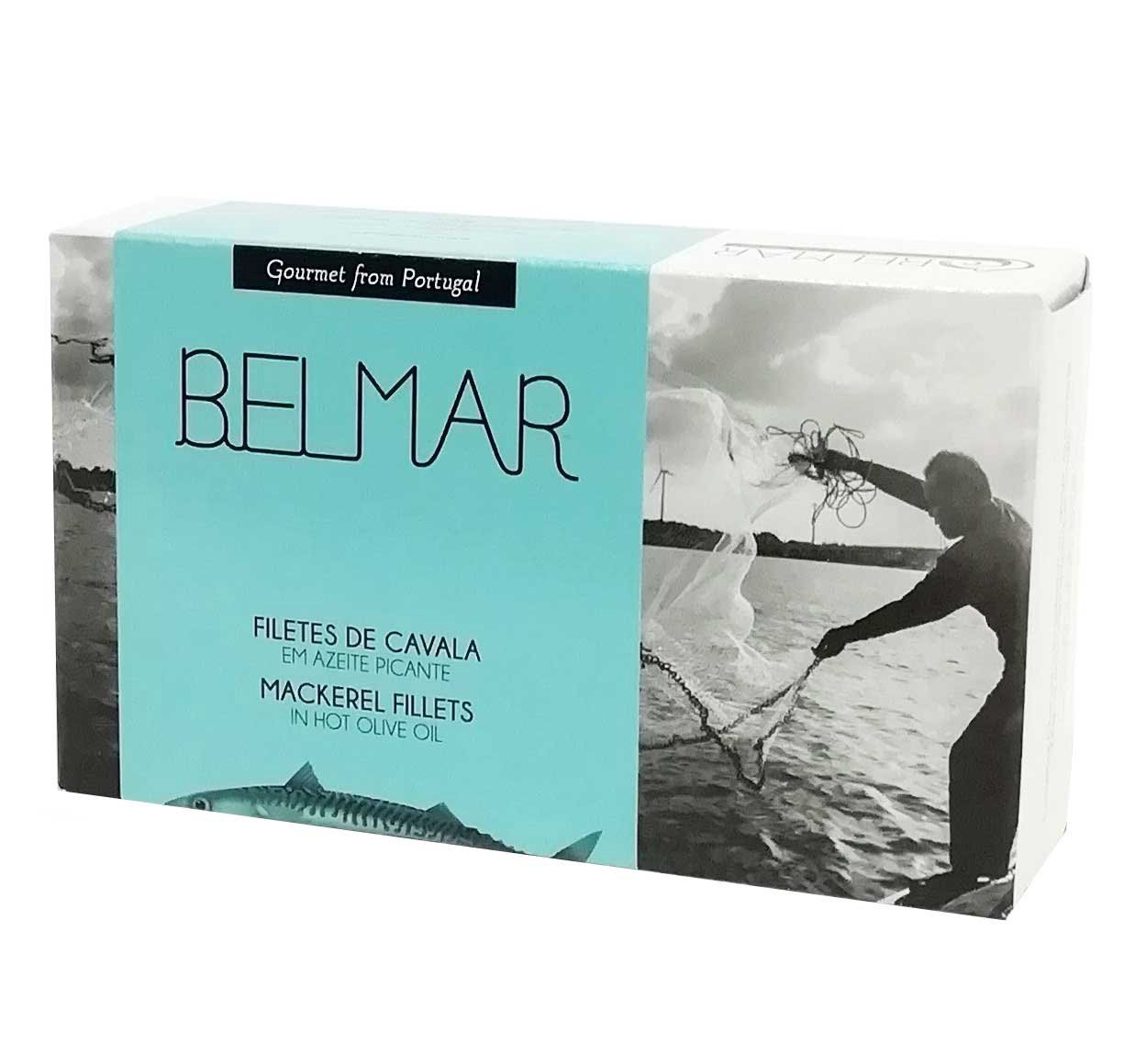 slide 1 of 1, Belmar Mackerel Fillets In Spicy Olive Oil, 4.23 oz