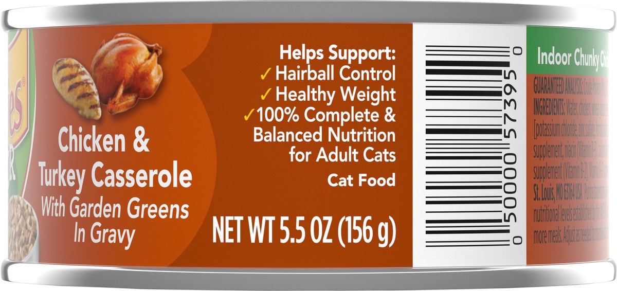 slide 3 of 7, Friskies Purina Friskies Indoor Gravy Wet Cat Food, Indoor Chunky Chicken & Turkey Casserole In Gravy - 5.5 oz. Can, 5.5 oz