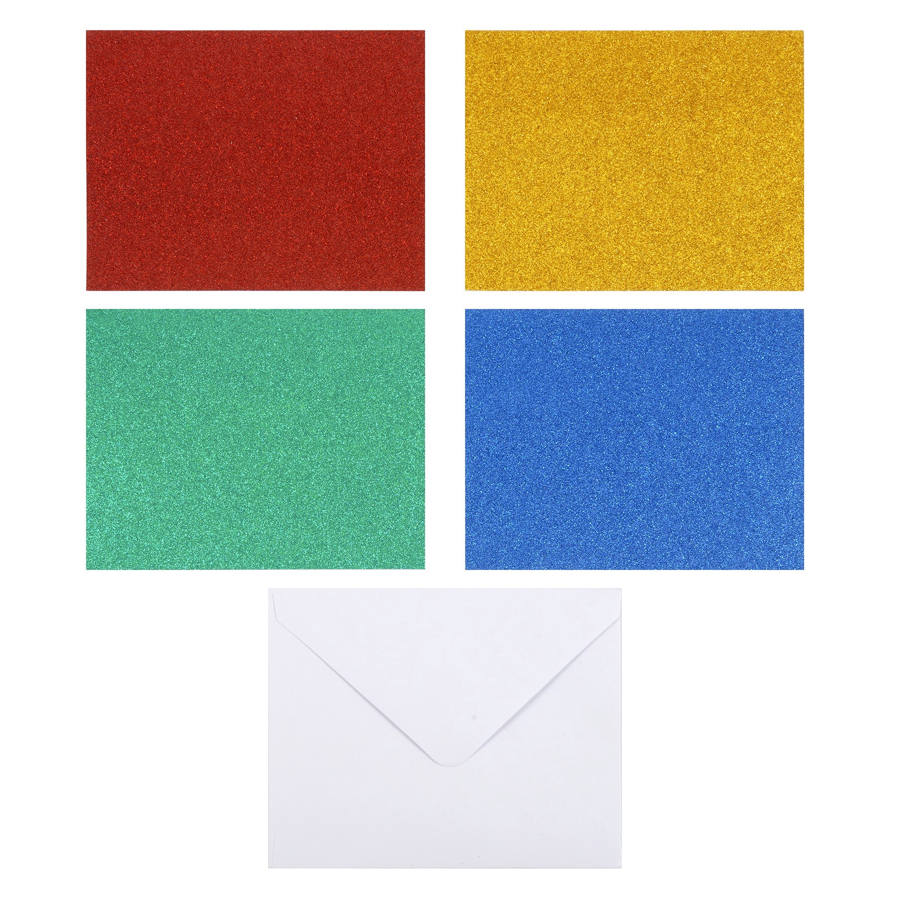 slide 4 of 5, Glitter Rainbow Cards & Envelopes By Recollections, 4.25" X 5.5", 4.25 in x 5.5 in