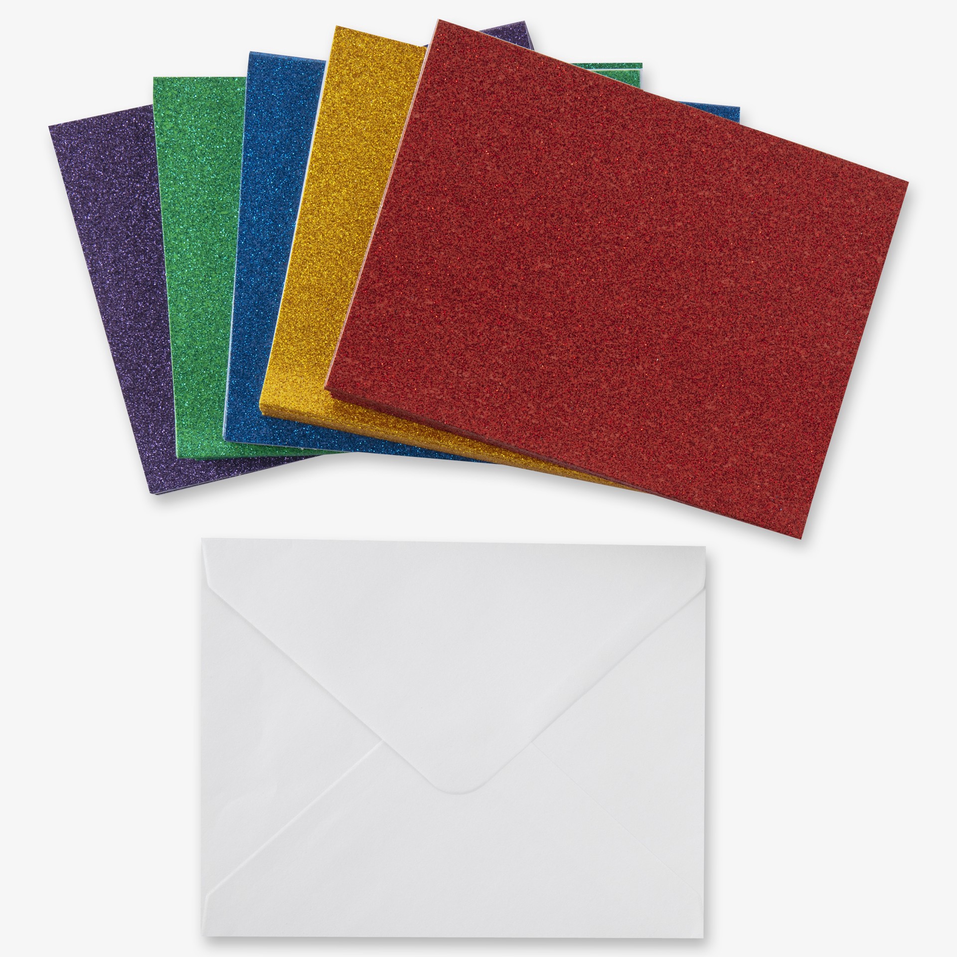 slide 3 of 5, Glitter Rainbow Cards & Envelopes By Recollections, 4.25" X 5.5", 4.25 in x 5.5 in