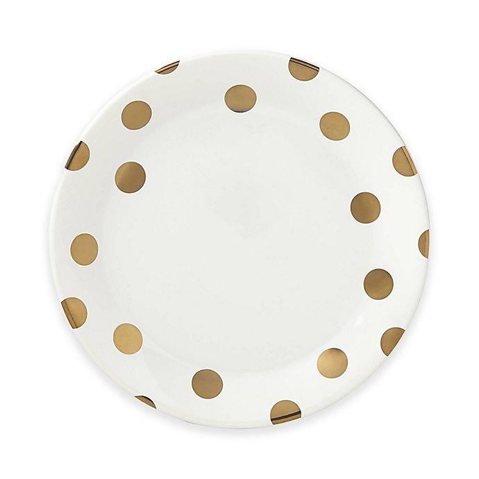 Kate Spade New York All - Good Taste Deco Dot Gold Dinner Plates 4 ct |  Shipt