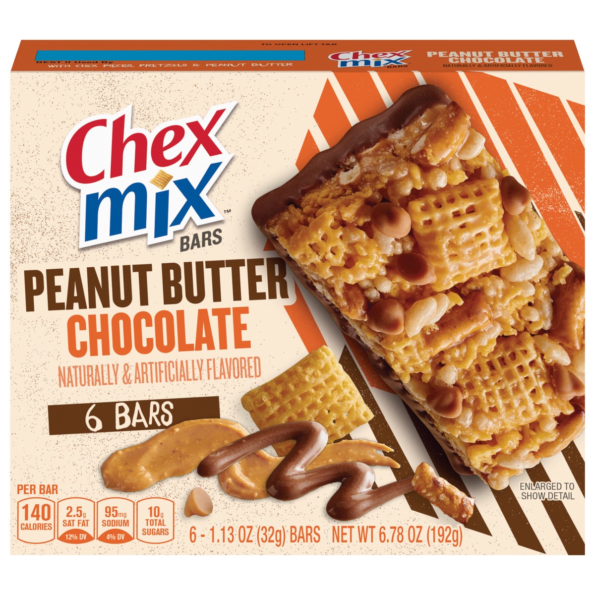 slide 8 of 13, Chex Mix Peanut Butter Chocolate Treat Bar, 6 Bars, 6 ct
