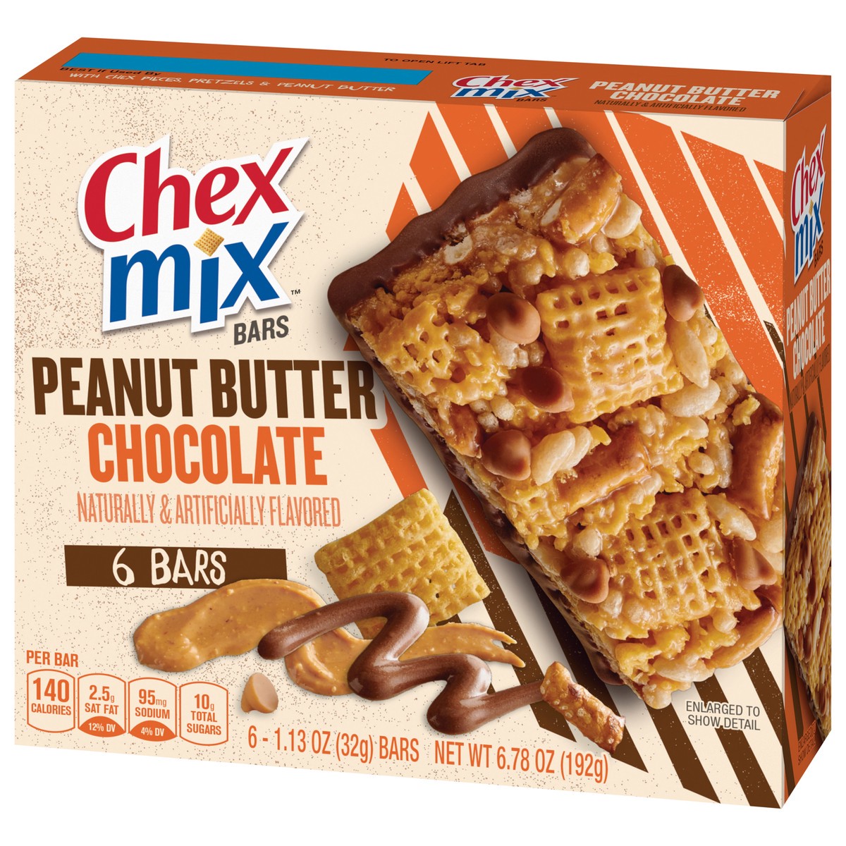 slide 2 of 13, Chex Mix Peanut Butter Chocolate Treat Bar, 6 Bars, 6 ct