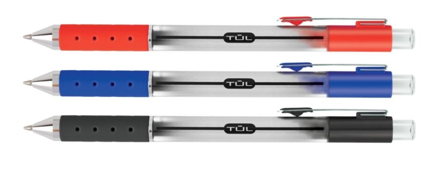 slide 2 of 5, TUL Retractable Gel Pens, Medium Point, 0.7 Mm, Silver Barrel, Assorted Inks, Pack Of 4 Pens, 4 ct