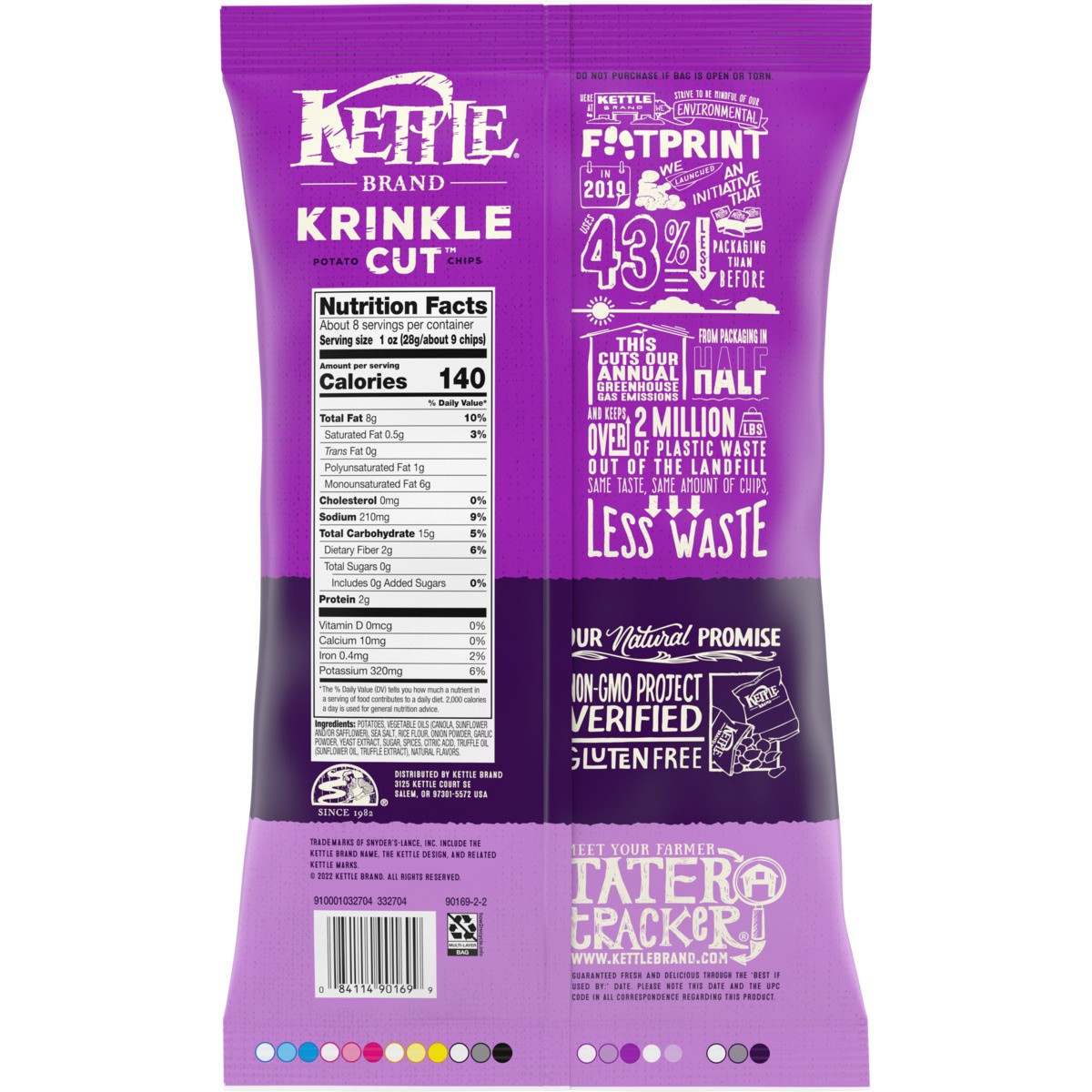 slide 4 of 9, Kettle Brand Potato Chips, Krinkle Cut, Truffle Oil and Sea Salt Kettle Chips, 8.5 Oz, 8.5 oz