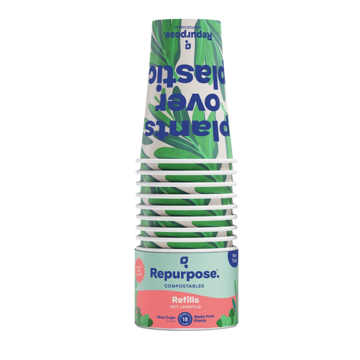 slide 4 of 5, Repurpose Cups 16 Oz, 18 ct