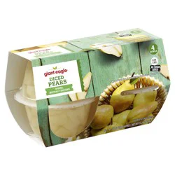 Giant Eagle Diced Pears, In Water, 4 Count