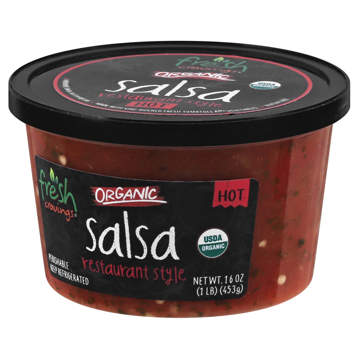 slide 2 of 13, Fresh Cravings Organic Restaurant Style Hot Salsa 16 oz, 16 oz