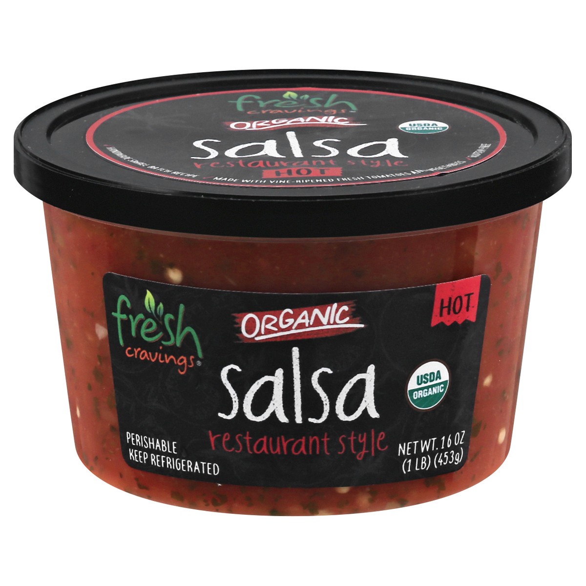 slide 1 of 13, Fresh Cravings Organic Restaurant Style Hot Salsa 16 oz, 16 oz