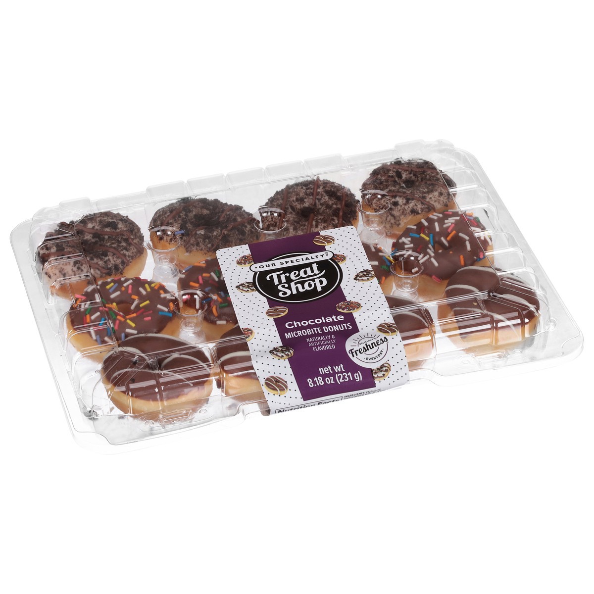 slide 4 of 4, Our Specialty Treat Shop Microbite Chocolate Donuts 8.18 oz, 8.18 oz