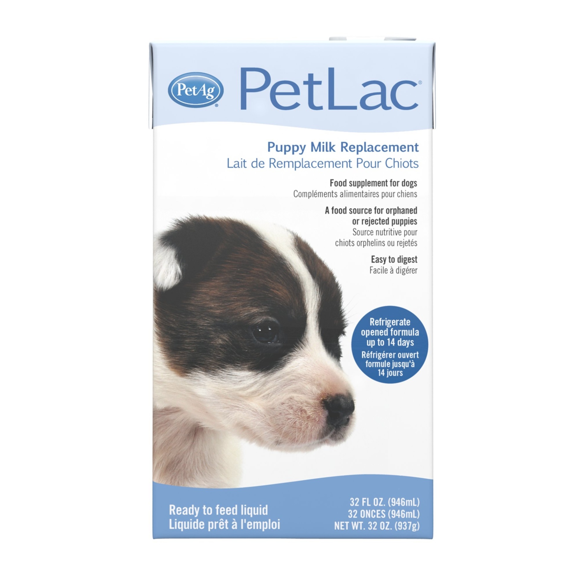 slide 1 of 1, Cat-Sip Petlac Puppy Liquid Milk Replacement, 32 oz