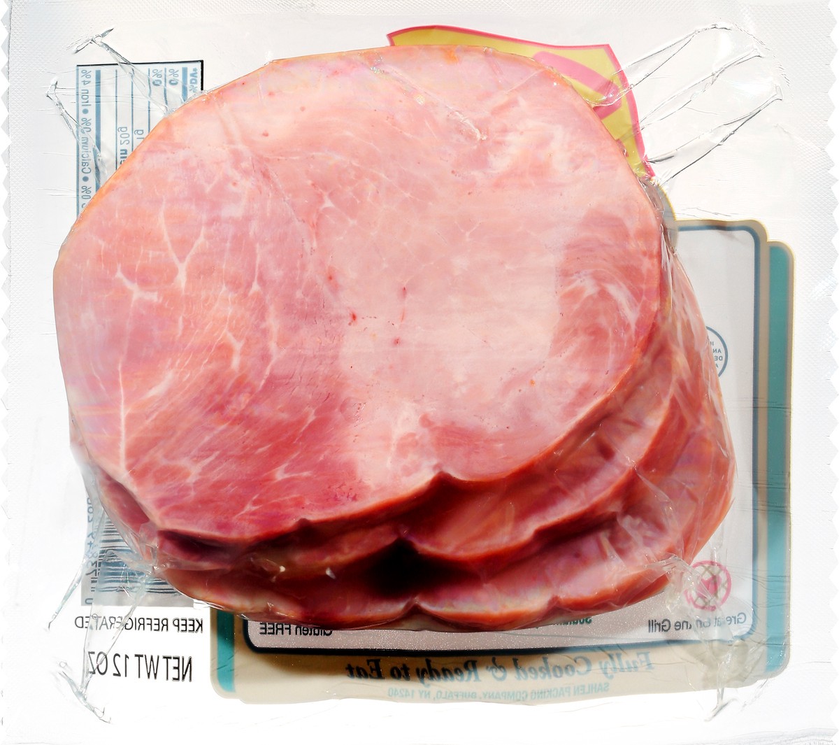 slide 9 of 13, Sahlen's Ham Steaks with Natural Juices 12 oz, 12 oz
