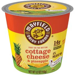 Mayfield Dairy Farms Cottage Cheese and Pineapple 4% Small Curd, 5.3 oz