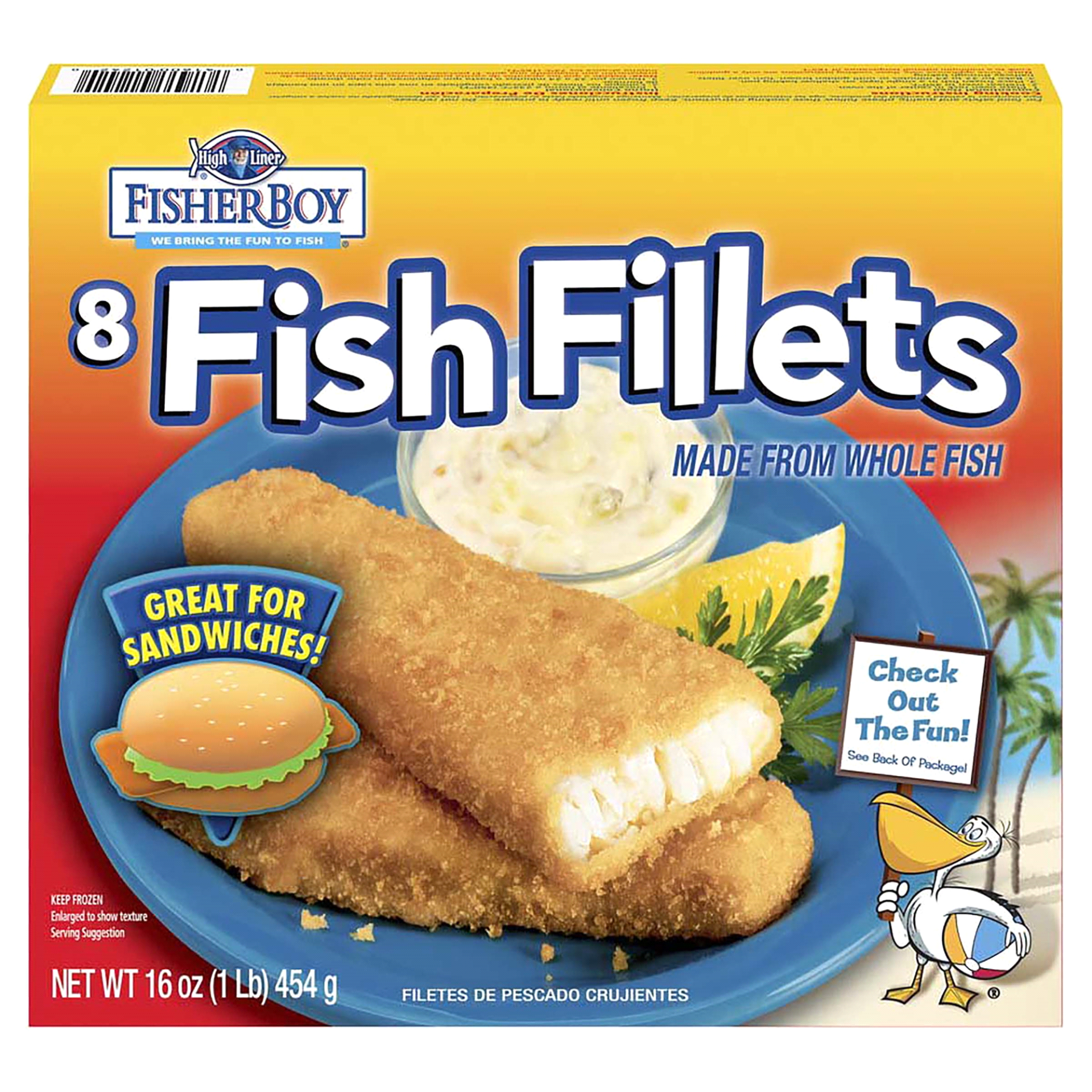 slide 1 of 8, Fisher Boy Bread Fish Fillet, 16 oz