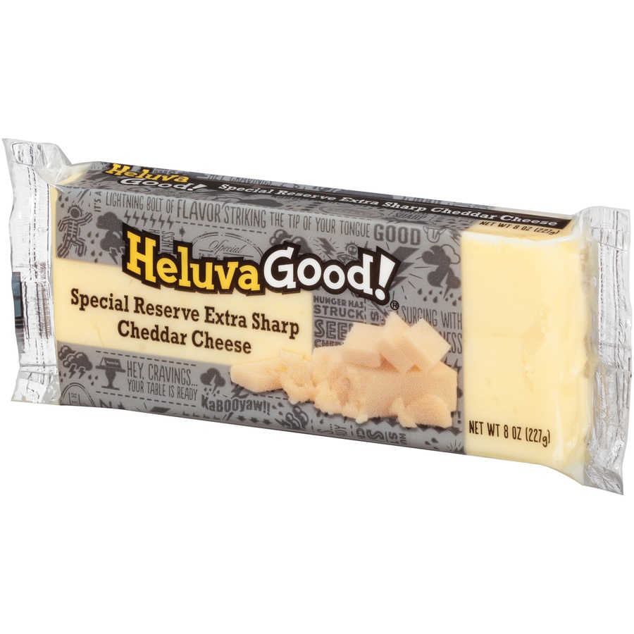 slide 3 of 8, Heluva Good! Bar Cheese - Special Reserve Extra Sharp Cheddar, 8 oz