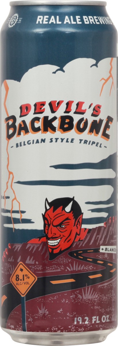 slide 9 of 10, Real Ale Brewing Co Belgian Style Tripel Devil's Backbone Beer 19.2 fl oz Can, 19.2 fl oz