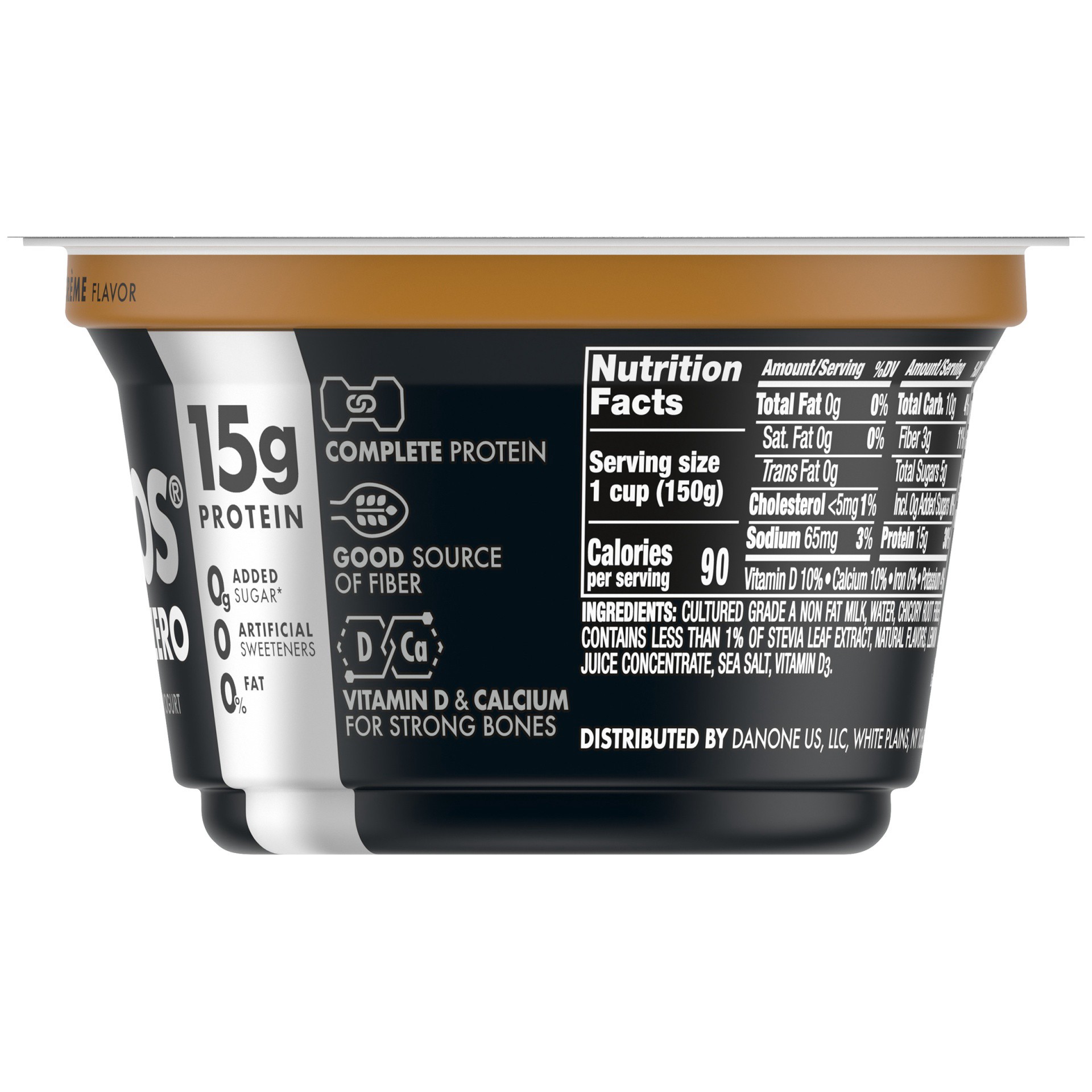 slide 2 of 7, Oikos Triple Zero Greek Nonfat Yogurt, Coconut Crème, 5.3 oz., 5.3 oz