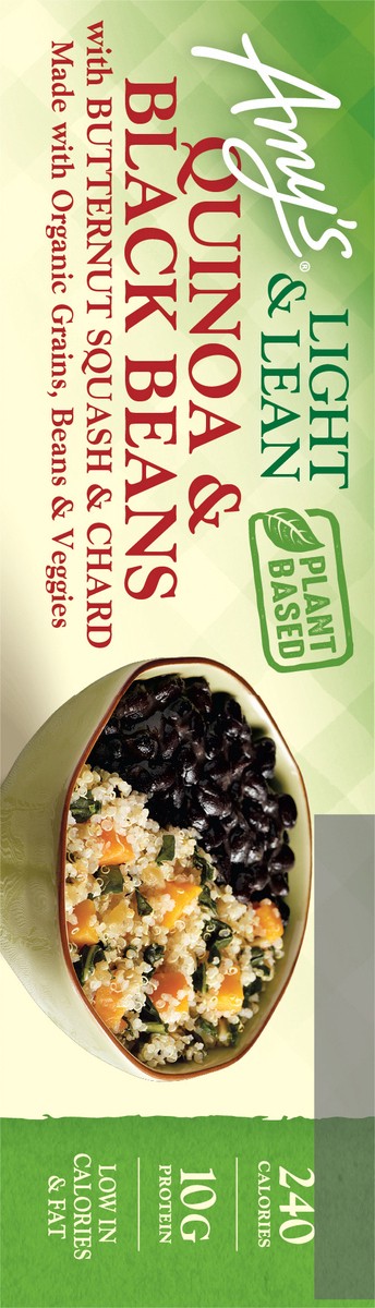 slide 5 of 7, Amy's Light & Lean Quinoa Black Beans with Butternut Squash & Chard, 8 oz