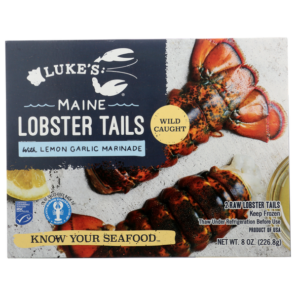 slide 1 of 1, Luke's Main Lobster Tails, 8 oz