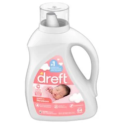 Dreft Stage 1 Newborn Baby Liquid Laundry Detergent, Gentle on Sensitive Skin, HE Compatible, 64 loads