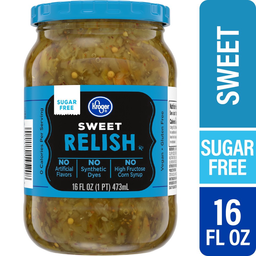 slide 1 of 4, Kroger® Sugar Free Sweet Relish, 16 fl oz