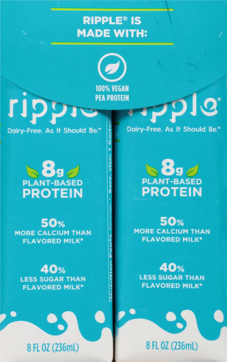 slide 2 of 9, Ripple Dairy-Free Vanilla Milk 4 - 8 fl oz Cartons, 4 ct