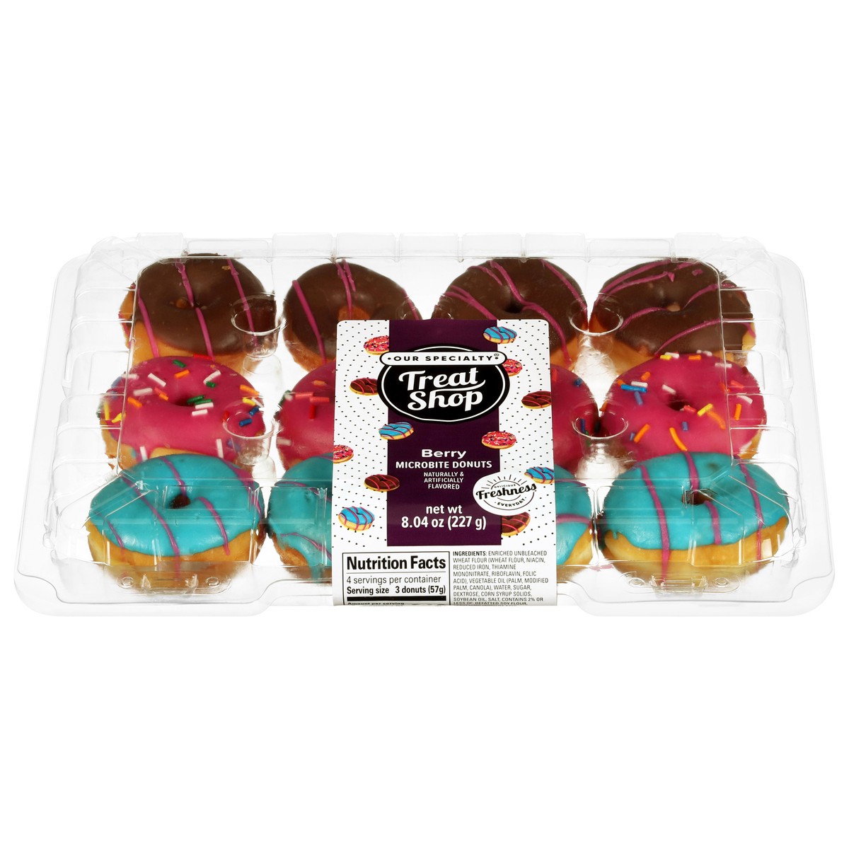 slide 2 of 4, Our Specialty Treat Shop Berry Microbite Donuts 8.4 oz, 8.4 oz