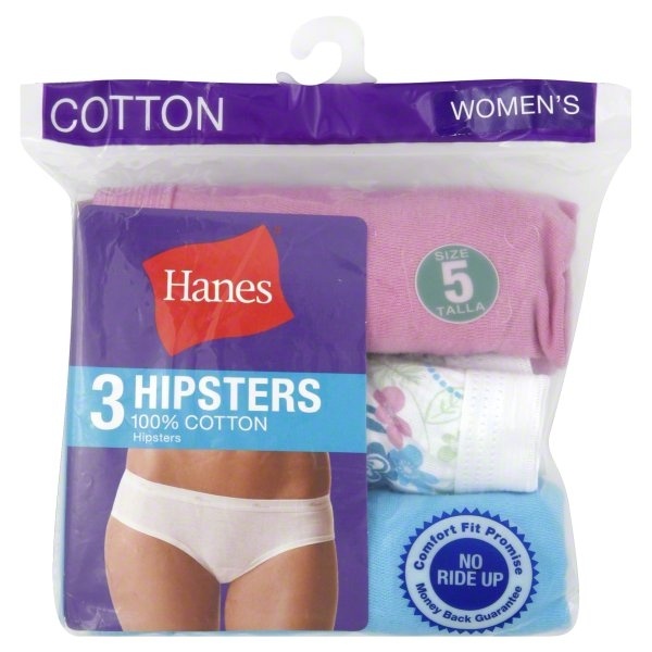 slide 1 of 1, Hanes Ladies Pastel Hipster Briefs - Size 5, 3 ct