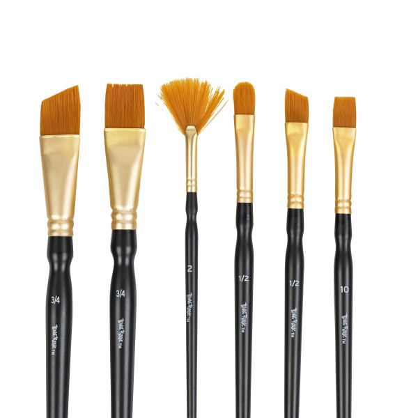 slide 4 of 8, Brea Reese 15-Piece Variety Paintbrush Set, Black, 1 ct