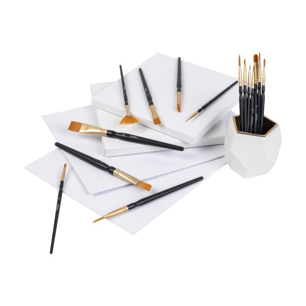 slide 8 of 8, Brea Reese 15-Piece Variety Paintbrush Set, Black, 1 ct