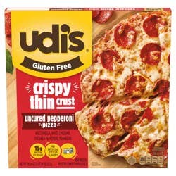 Udi's Gluten Free Crispy Thin Crust Uncured Pepperoni Pizza 18.39 oz