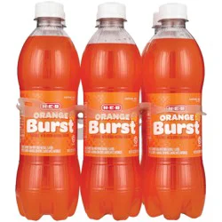 H-E-B Orange Burst Soda - 6 ct; 16.9 oz
