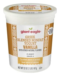 Giant Eagle Nonfat Greek Yogurt, Vanilla