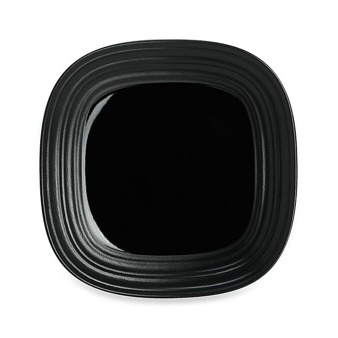 slide 1 of 1, Mikasa Swirl Square Salad Plate - Black, 1 ct