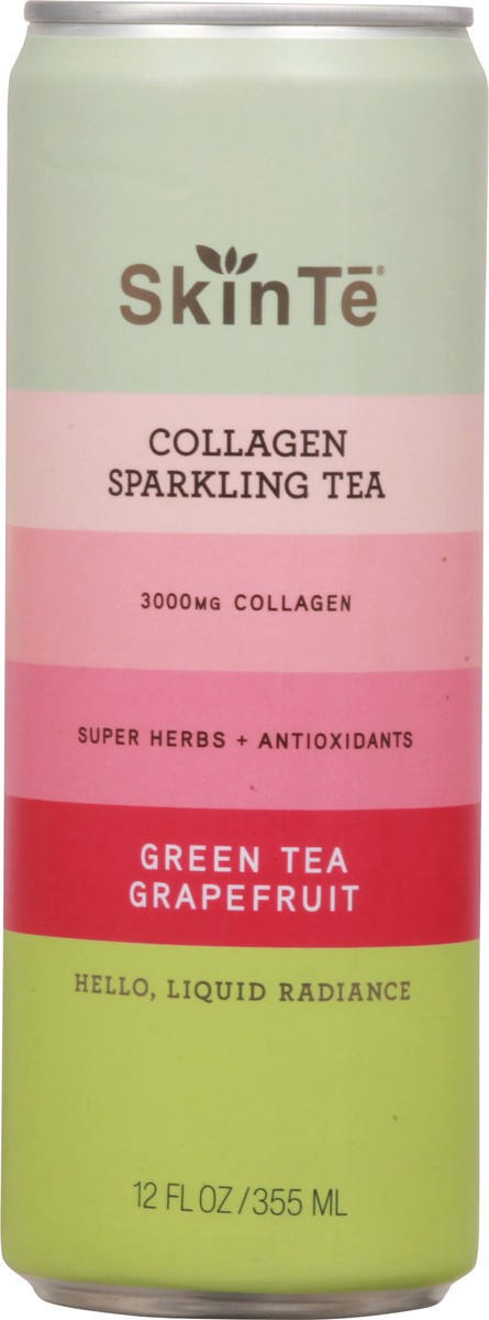 slide 3 of 9, SkinTē Green Tea Grapefruit Collagen Sparkling Tea 12 fl oz, 1 ct