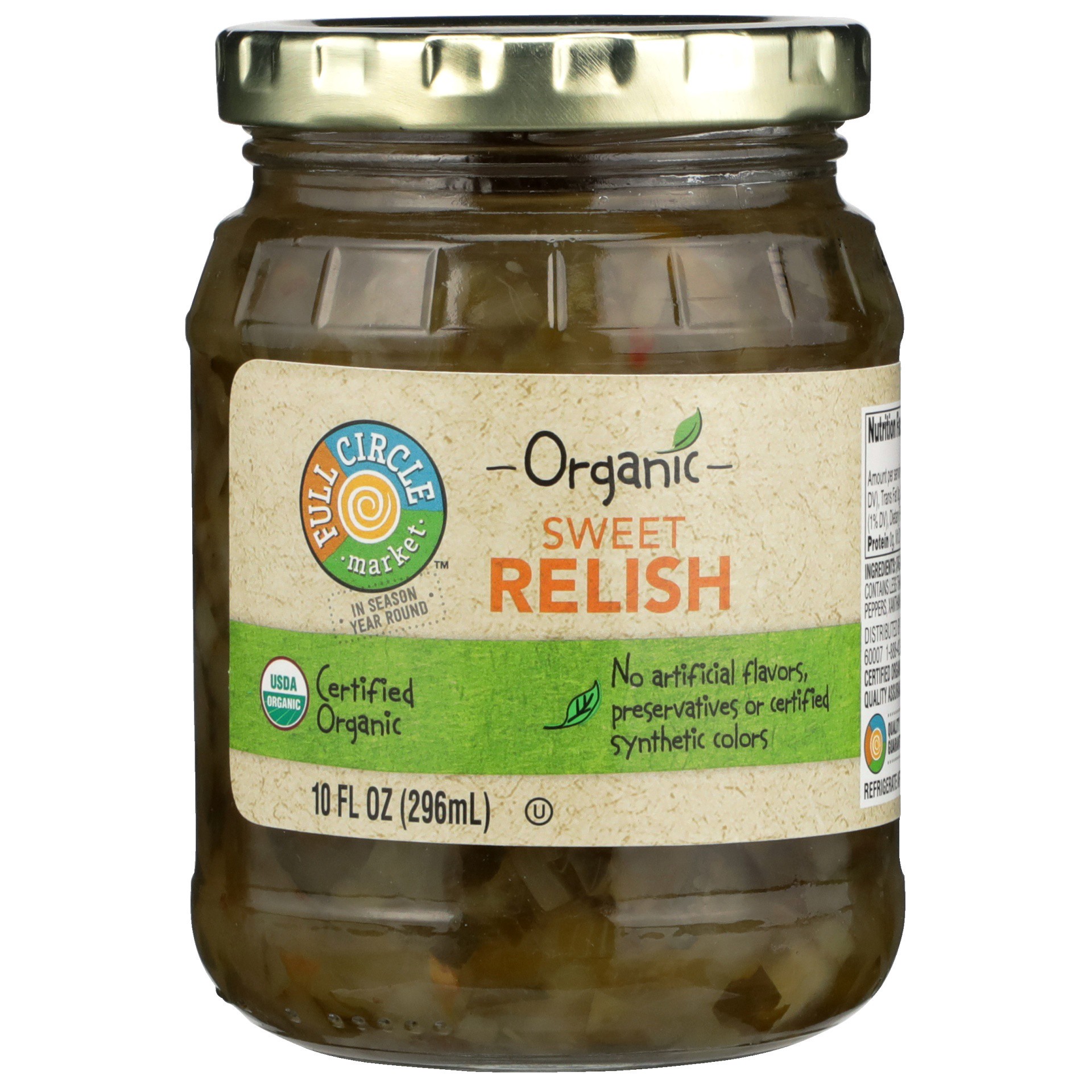 slide 1 of 6, Full Circle Market Organic Sweet Relish, 10 fl oz