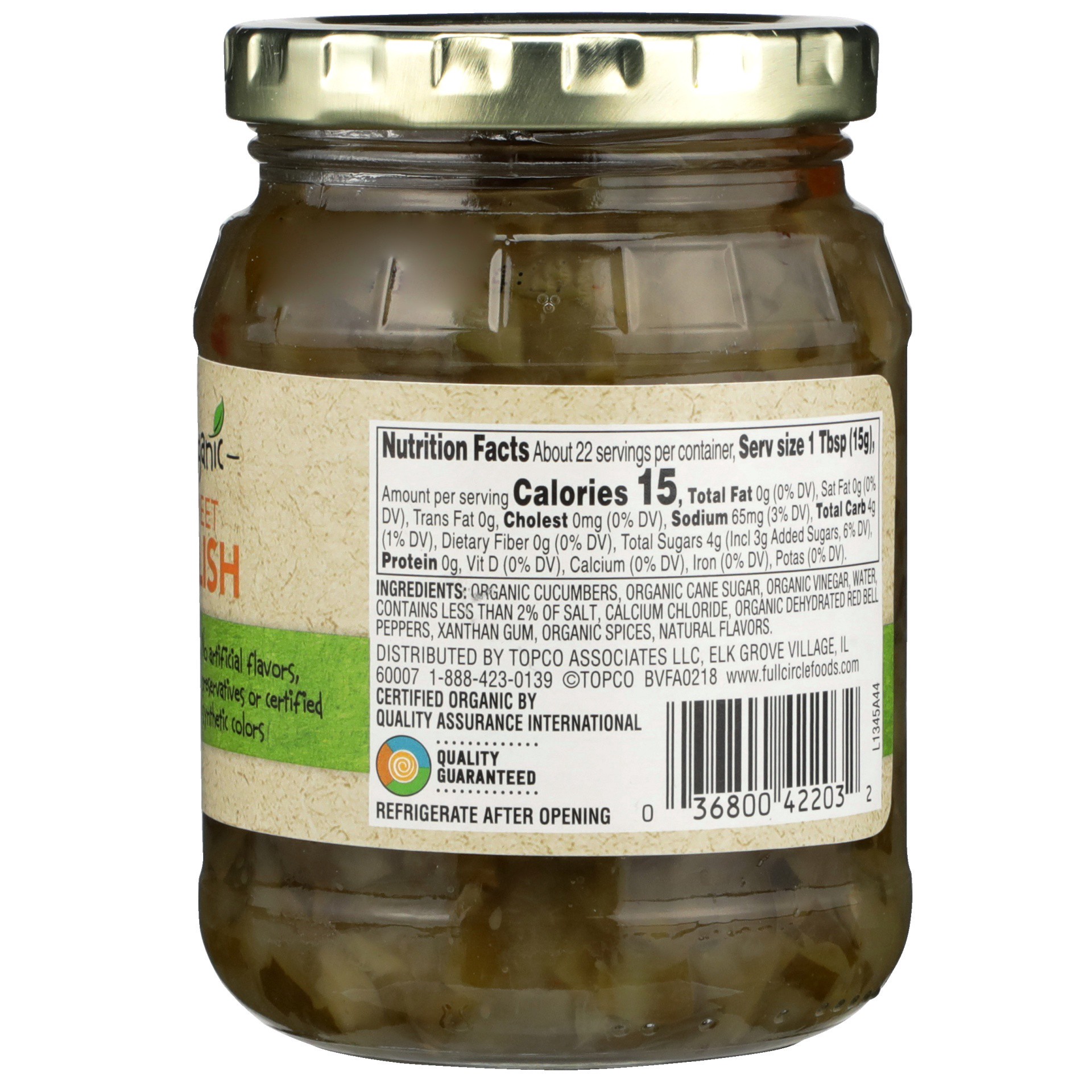 slide 5 of 6, Full Circle Market Organic Sweet Relish, 10 fl oz