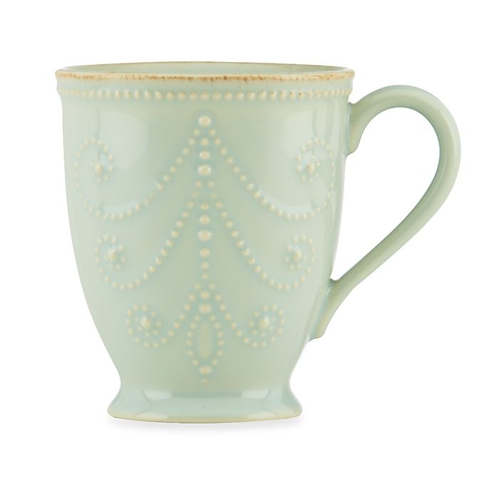 slide 1 of 3, Lenox French Perle Mug - Ice Blue, 1 ct