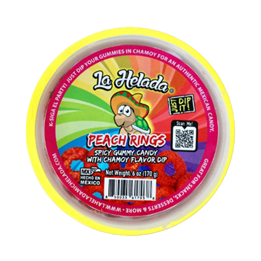 slide 1 of 1, La Helada Gummy Peach Rings, 12.4 oz