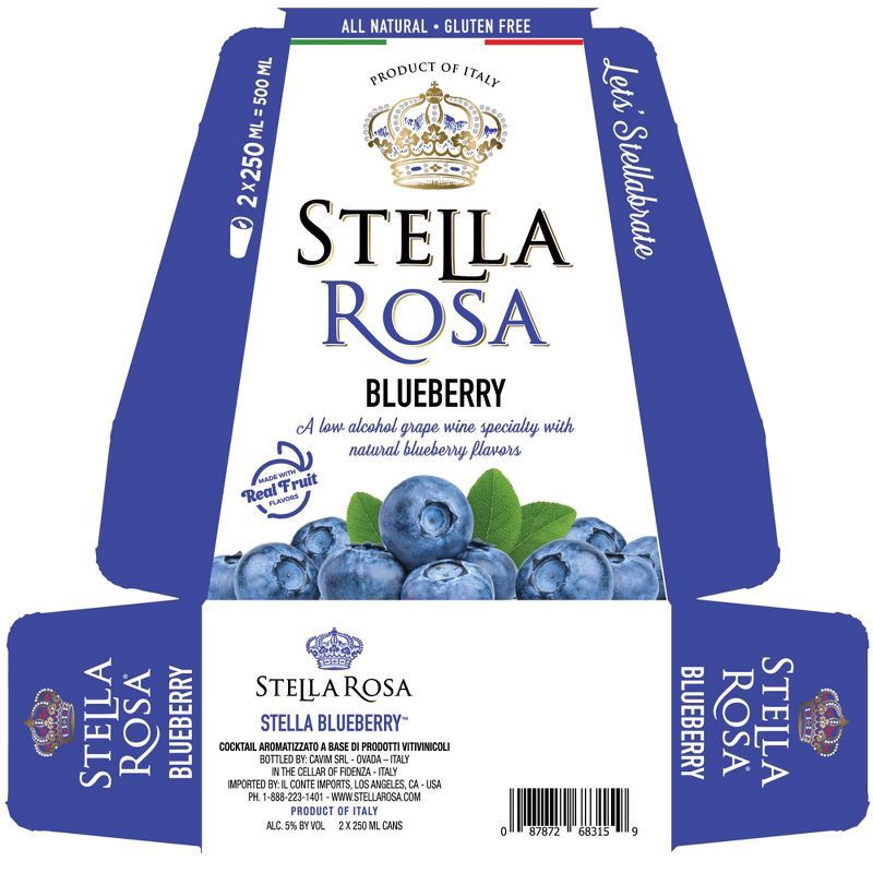 slide 8 of 8, Stella Rosa Blueberry Wine 2 ea, 2 ct; 250 ml